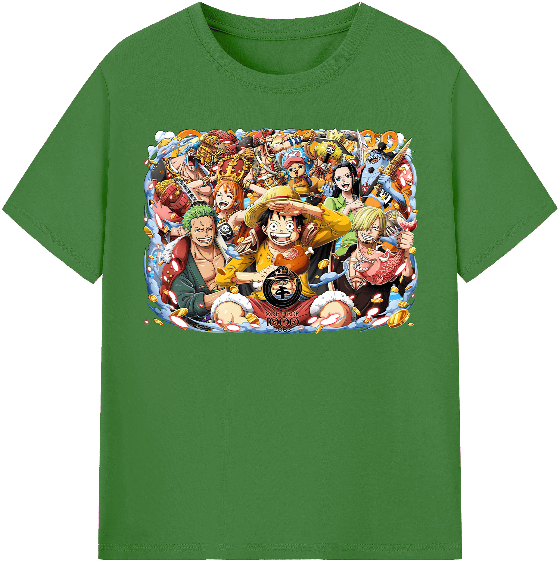 ワンピース モンキー・D・ルフィ ONE PIECE Monkey D. Luffy レディースカジュアルプリントTシャツ（綿100％）
